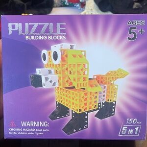 Puzzle Building Blocks - build five different animals ages five and up NWT